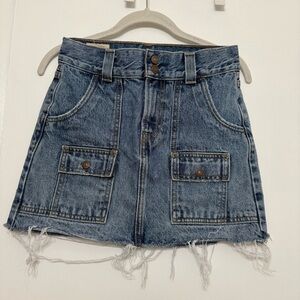 Levi’s Premium Denim Cargo Mini Skirt